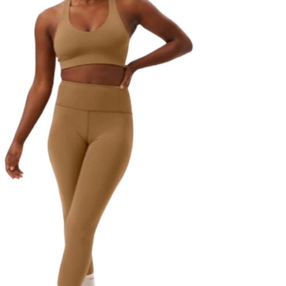 NWT Girlfriend Collective Hi~Rise Compressive Leggings.  Tan. Sz XS